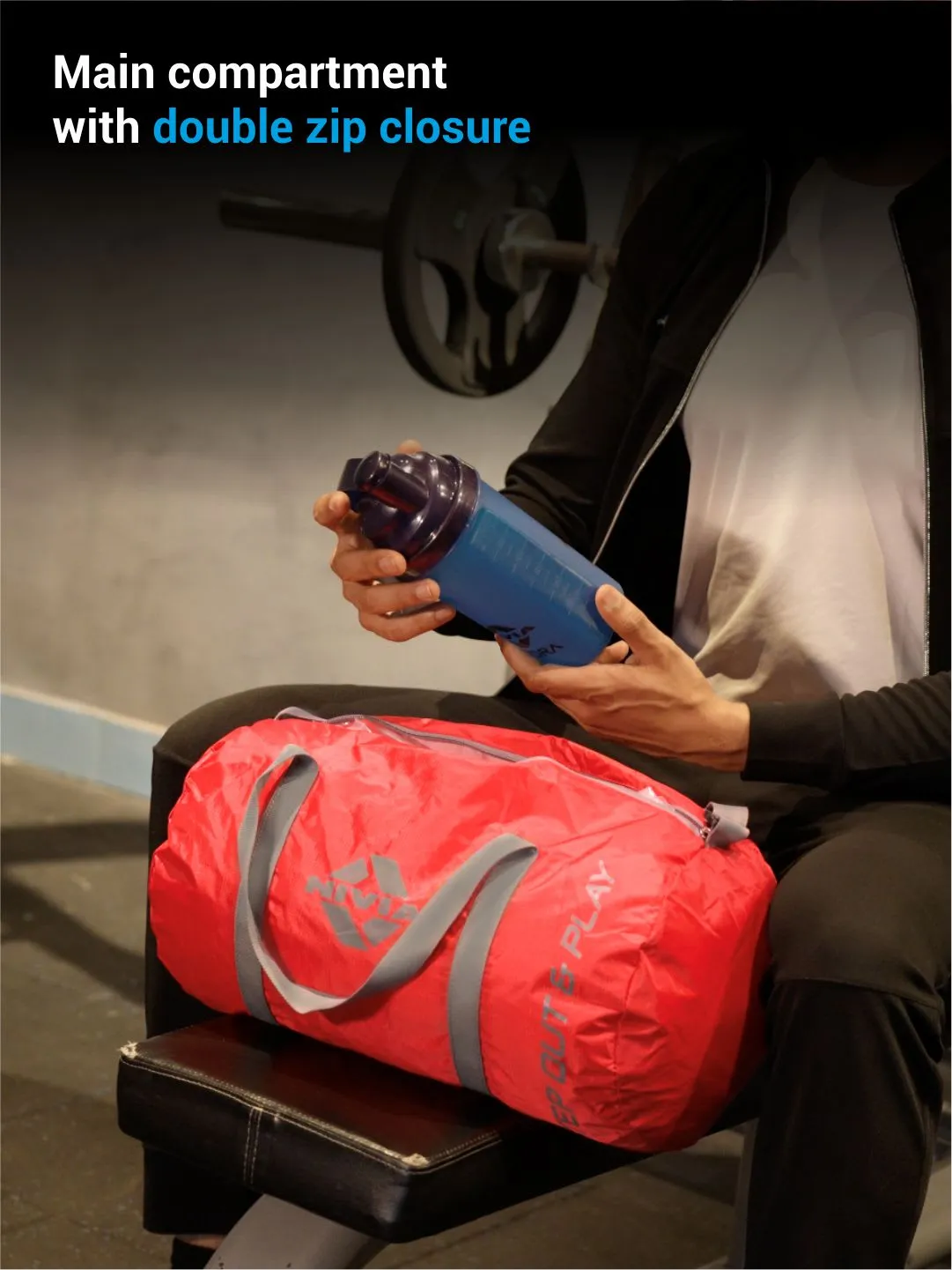 NIVIA Enfold 01 Round Bag 18L (Red/Grey)