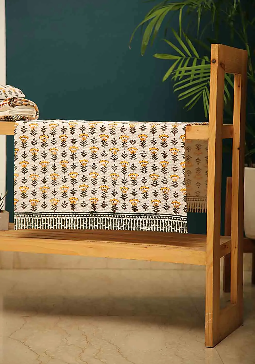 Olive Grace Block Print Hand Towel