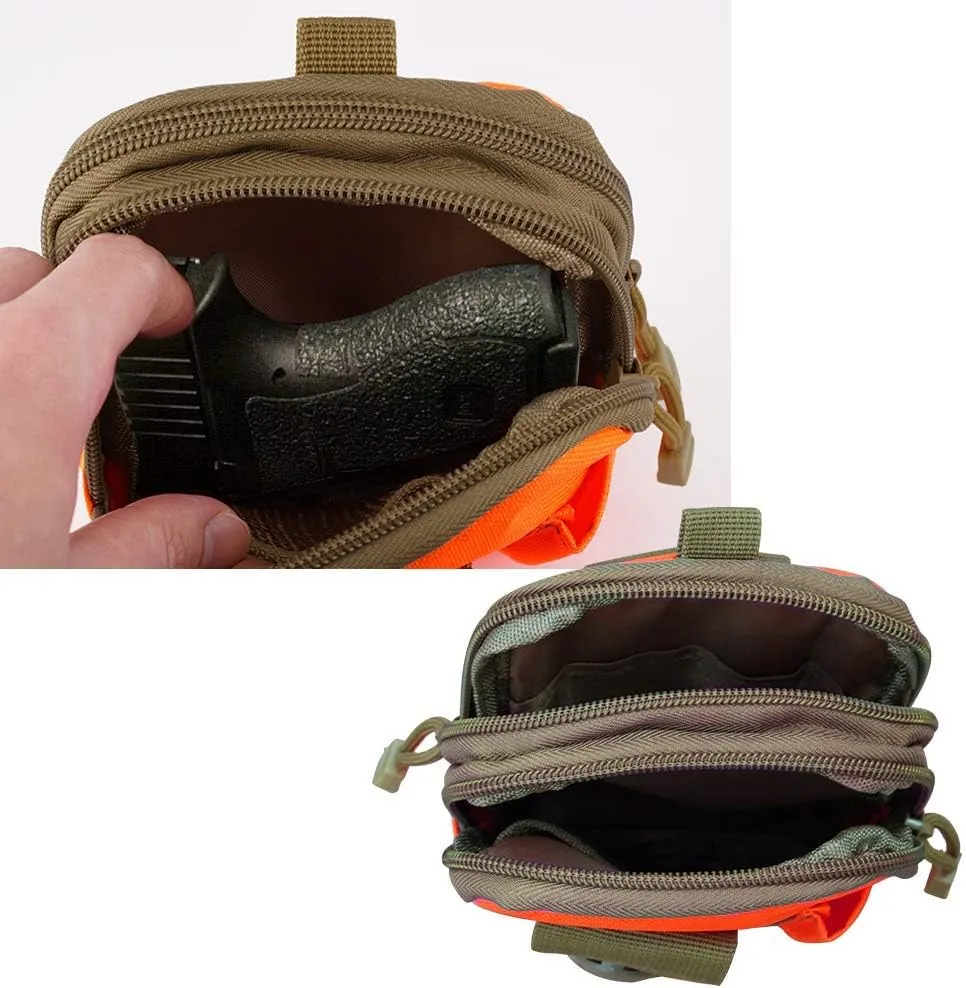 Outdoor Tactical Holster Military Molle Hip Waist Belt Bag Wallet Pouch Purse Phone Case for Compact Subcompact Pistols Guns Concealed Carry Waist Pack/Holster