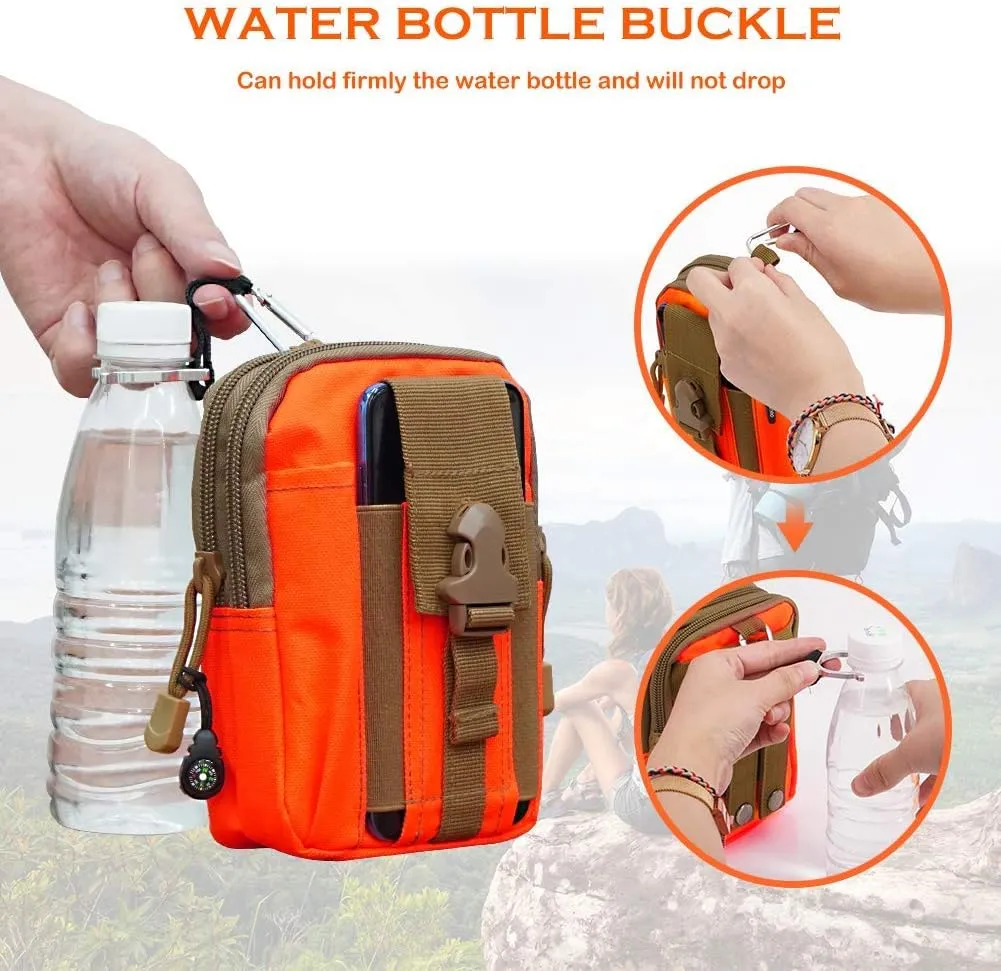 Outdoor Tactical Holster Military Molle Hip Waist Belt Bag Wallet Pouch Purse Phone Case for Compact Subcompact Pistols Guns Concealed Carry Waist Pack/Holster