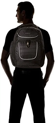 Perry Ellis Men'S P13 Business Tablet Pocket Laptop Backpack, Black, One Size