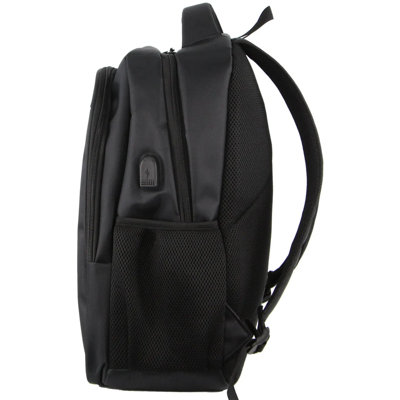 PIERRE CARDIN BUSINESS AND TRAVEL BACKPACK WITH USB PORT - BLACK