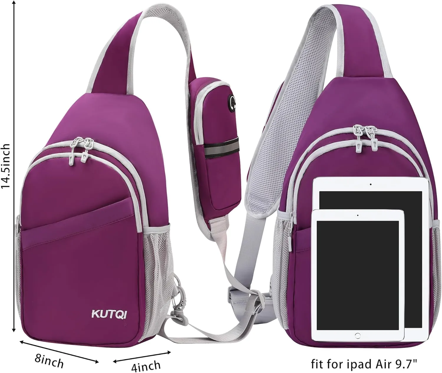 Sling Backpack Crossbody Sling Bag for Women Men Multipurpose Travel Essentials Hiking Chest Bag Daypack