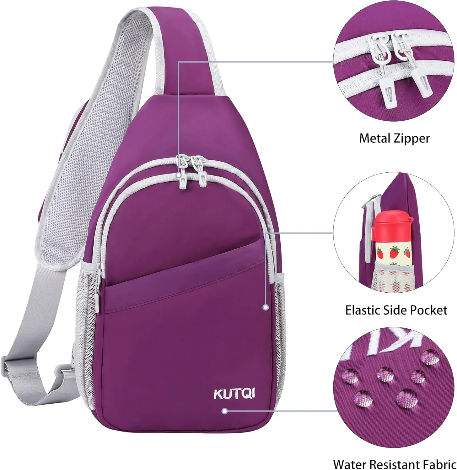 Sling Backpack Crossbody Sling Bag for Women Men Multipurpose Travel Essentials Hiking Chest Bag Daypack