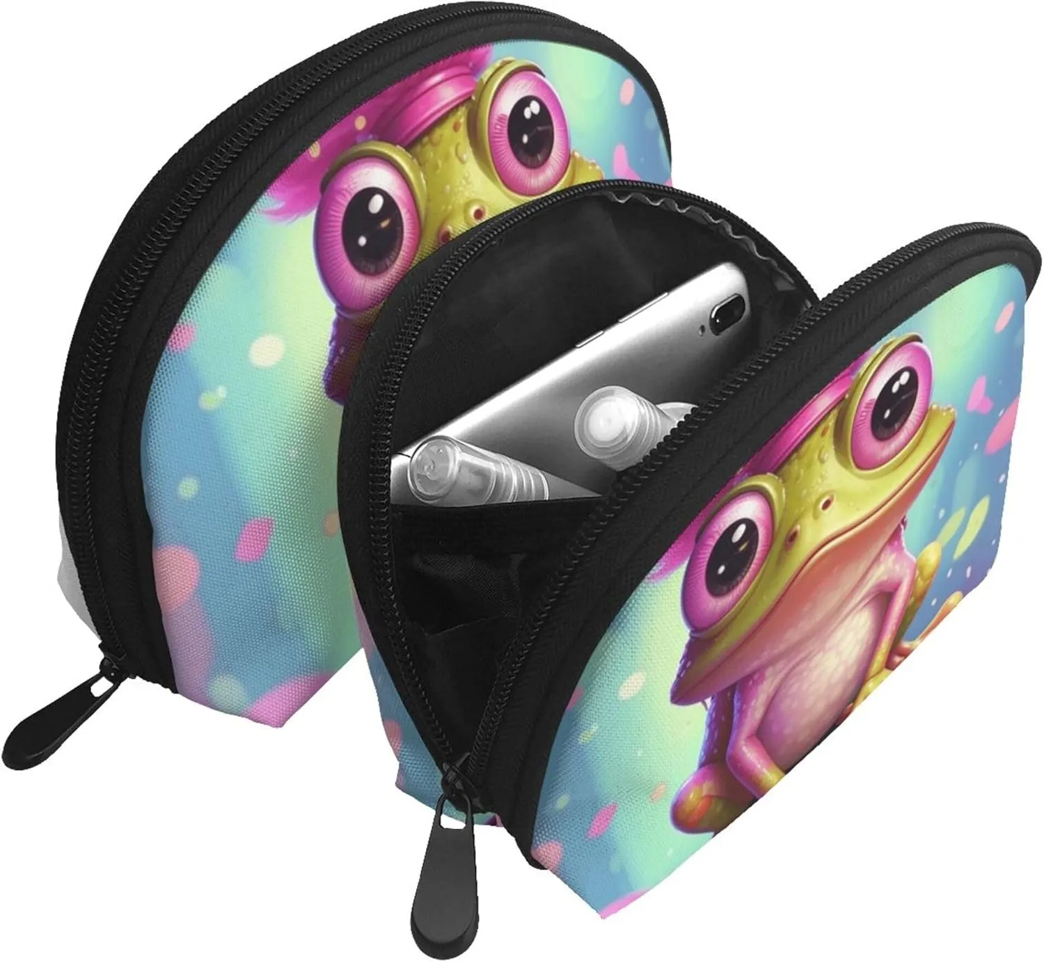 Small Coin Purse Cute Change Purse Compatible with Cute Cartoon Frog Love Heart for Women Zipper Coin Pouch, Mini Coin Bag Pouch for Women
