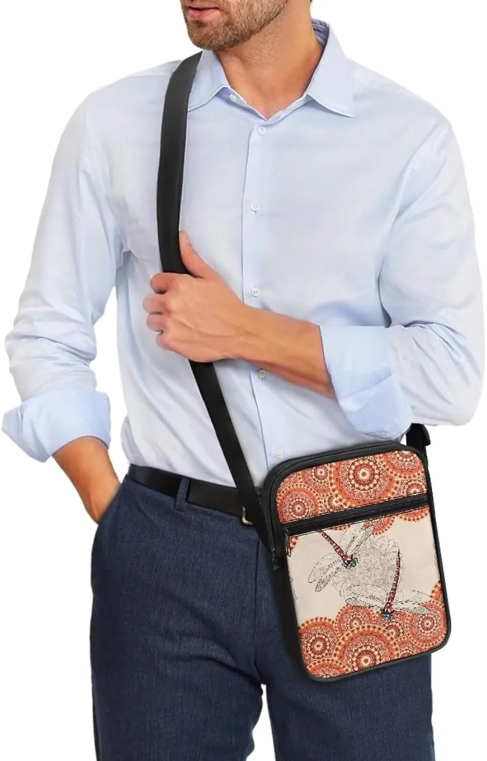 Small Messenger Bag Small Crossbody Bags for Women Men Sling Bag Shoulder Bag with Multi Pockets