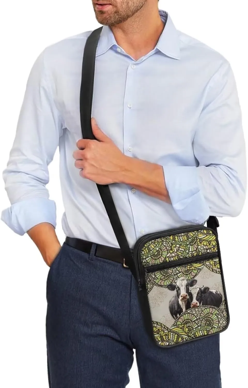Small Messenger Bag Small Crossbody Bags for Women Men Sling Bag Shoulder Bag with Multi Pockets