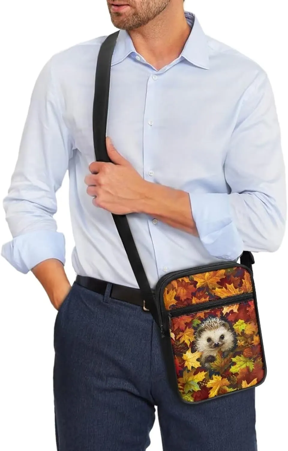 Small Messenger Bag Small Crossbody Bags for Women Men Sling Bag Shoulder Bag with Multi Pockets