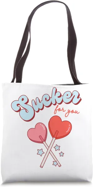 Sucker For You Lollipop Cute Heart Candy Valentines Day Love Tote Bag