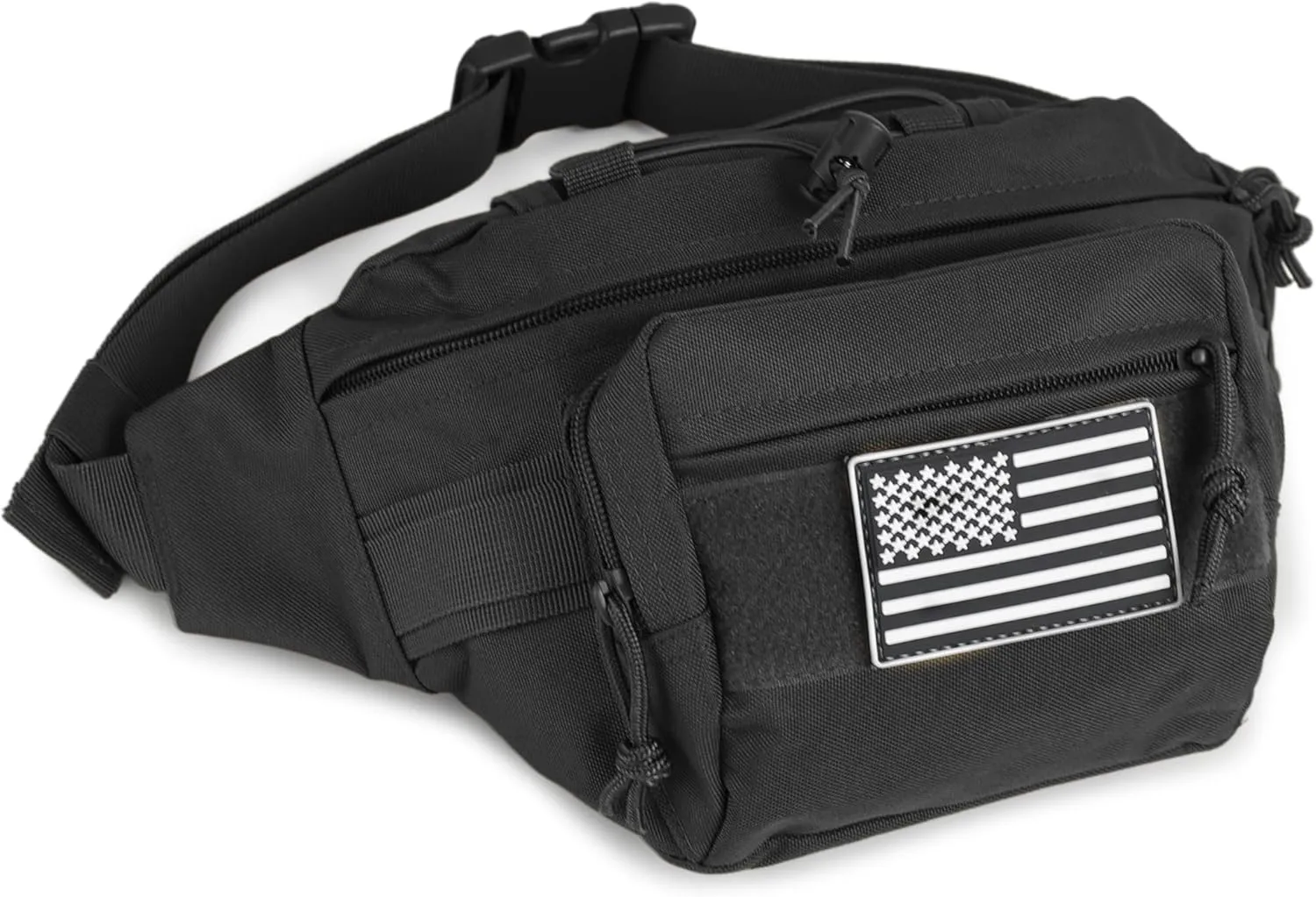 Tactical Waist Pack for Men, Concealed Carry Fanny Bag for Hunting, Trekking, Fishing, EDC, and Outdoor Gear (Black)