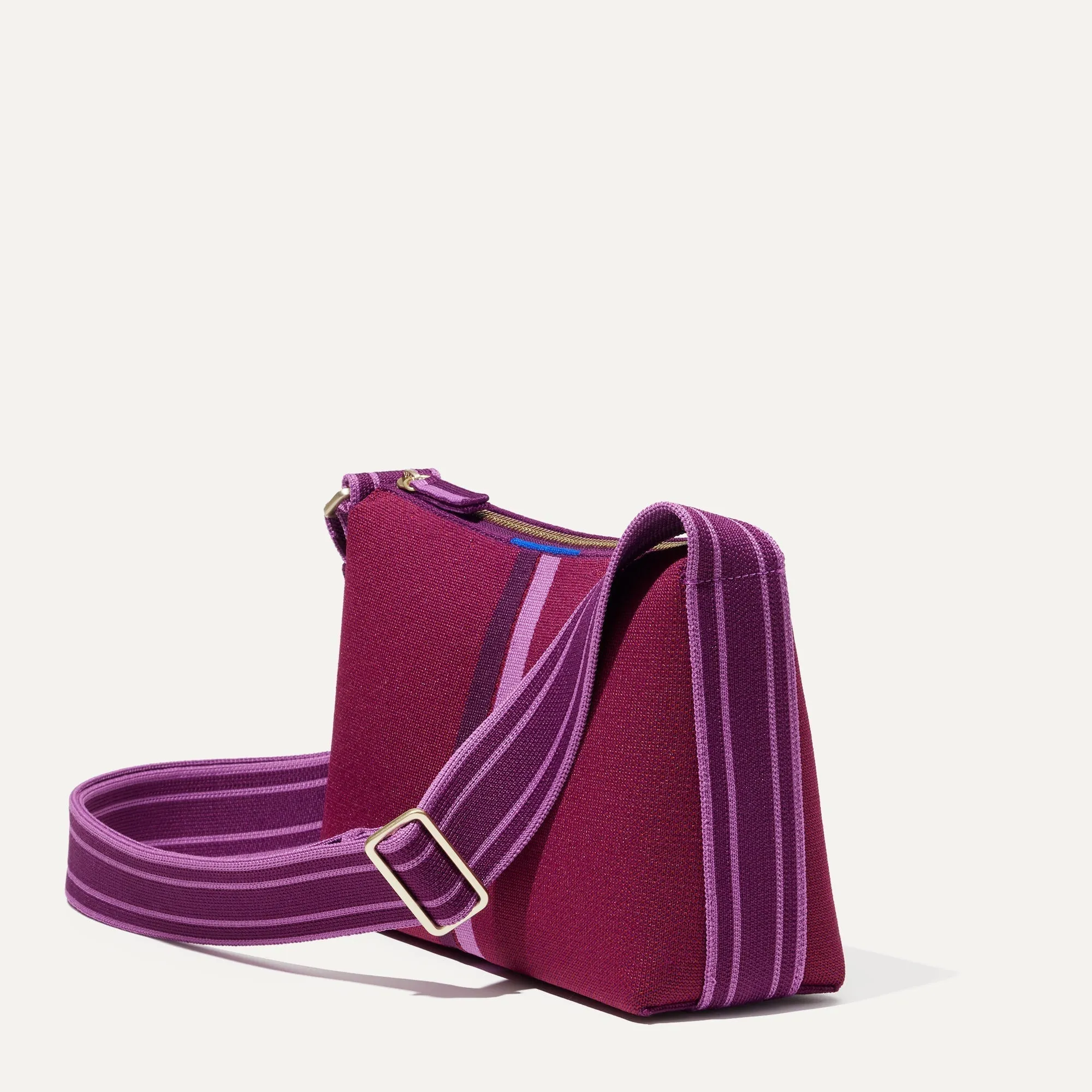 The Casual Crossbody - Plum Stripe