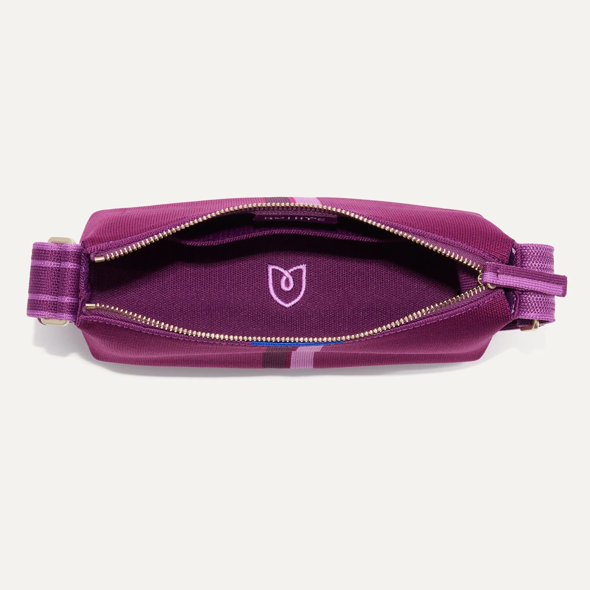The Casual Crossbody - Plum Stripe