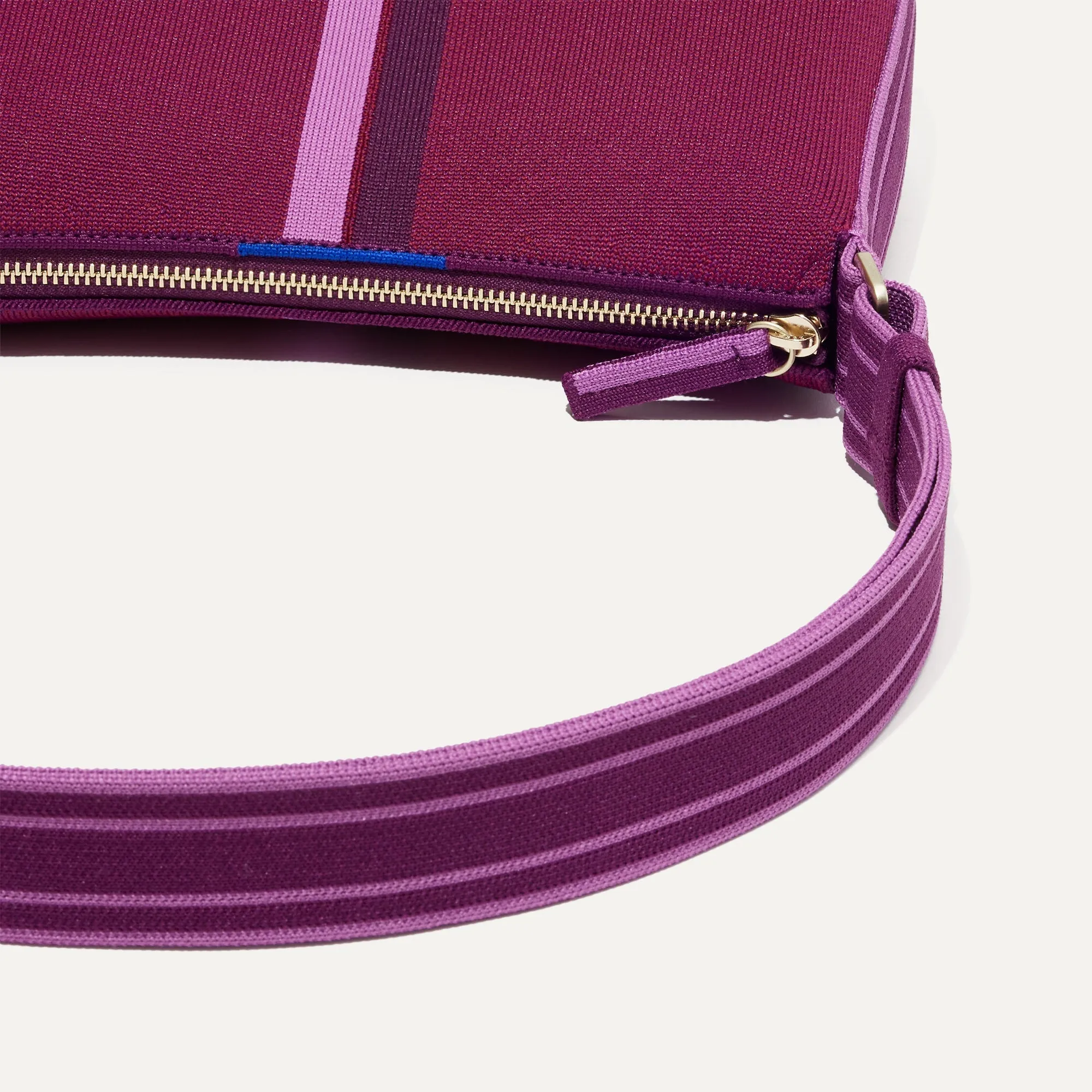 The Casual Crossbody - Plum Stripe