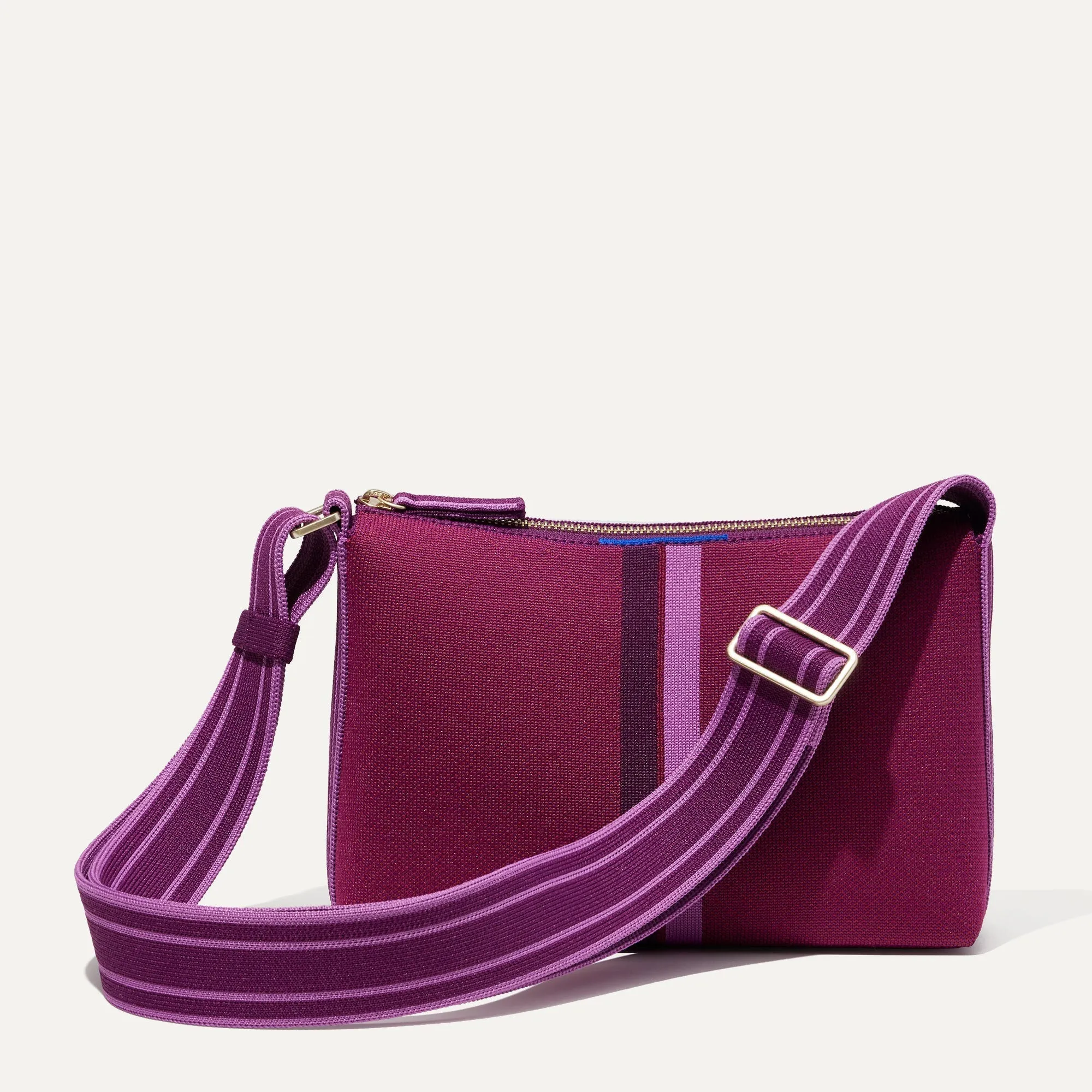 The Casual Crossbody - Plum Stripe