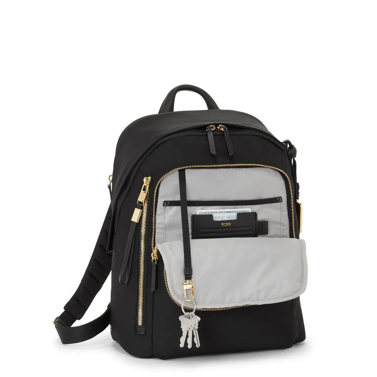 Tumi Voyageur Halsey Backpack- Black/Gold