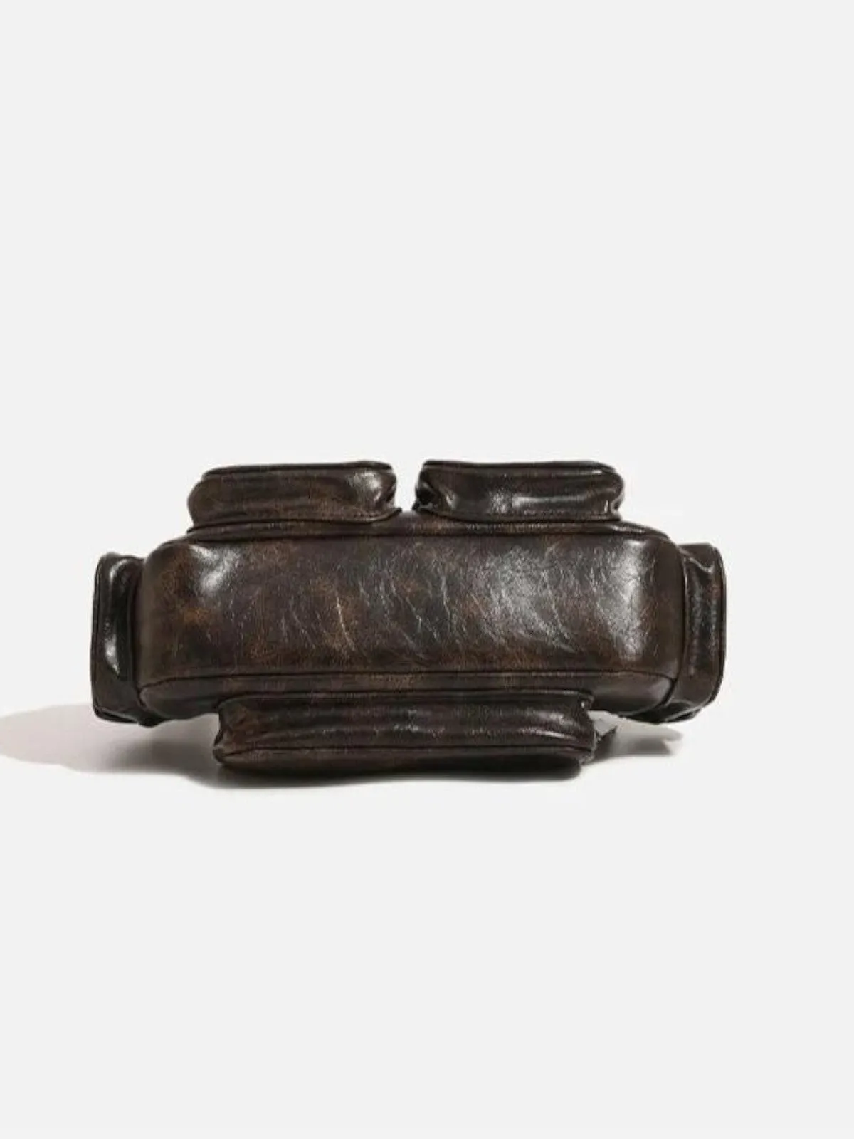 Verona Vintage Vegan Leather Multi-Pocket Shoulder Bag