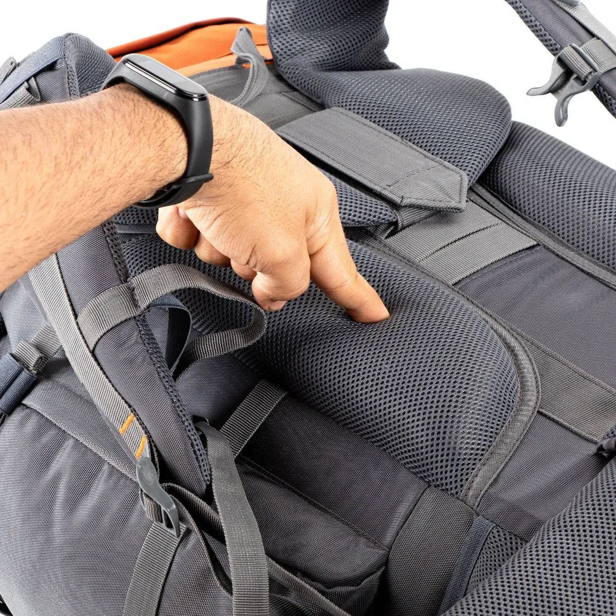 Walker Trekking and Backpacking Rucksack - 65 Litre - Grey & Orange